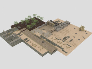 Ephesus ancient city-celesus library - antique 3D मॉडल