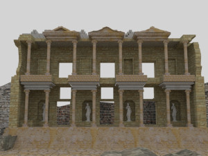 Ephesus ancient city-celesus library - antique Modello 3D