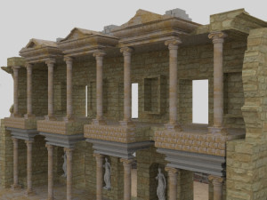 Ephesus ancient city-celesus library - antique Modello 3D