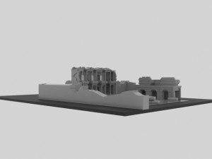 Ephesus ancient city-celesus library - antique Modello 3D