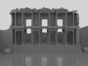 Ephesus ancient city-celesus library - antique Modello 3D