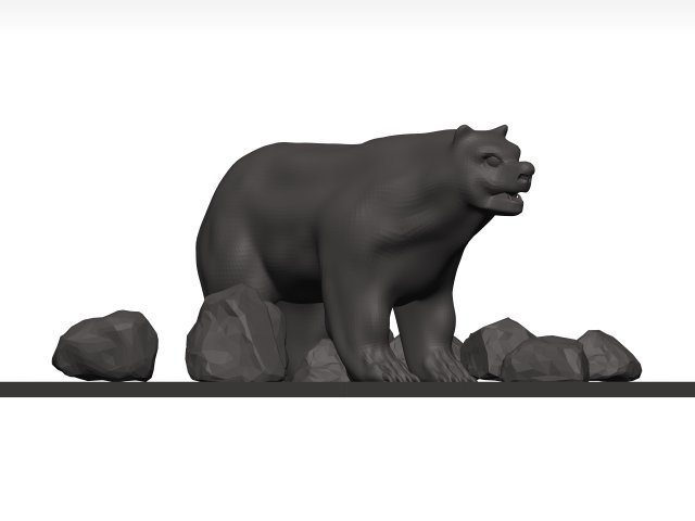 Bear 3D Модель .c4d .max .obj .3ds .fbx .stl .blend 