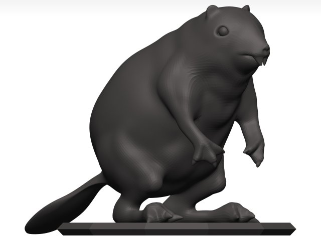 Beaver Model 3D .c4d .max .obj .3ds .fbx .stl .blend 