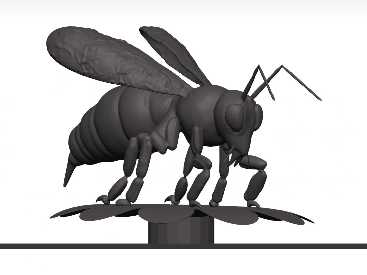 Bee 3D Model .c4d .max .obj .3ds .fbx .stl .blend