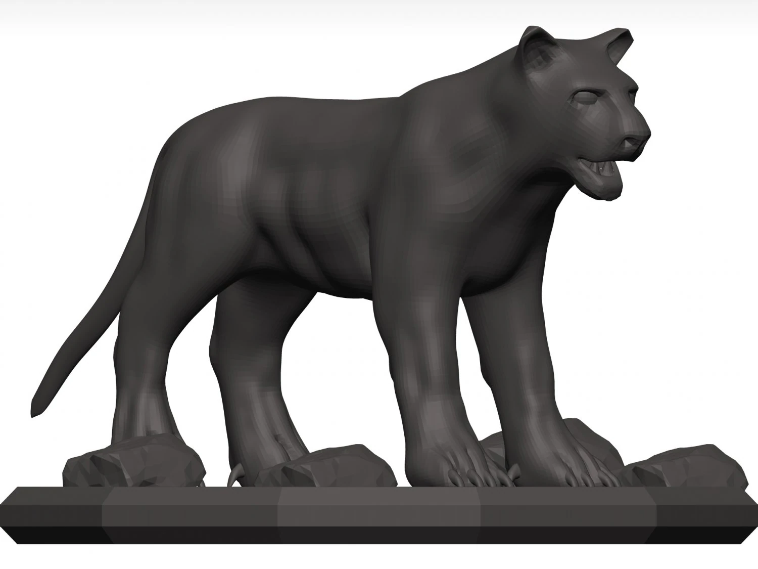 Black leopard 3D Model .c4d .max .obj .3ds .fbx .stl .blend