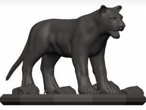 Black leopard 3D Model