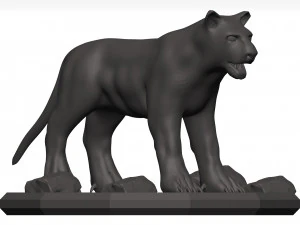 Zwart luipaard 3D Model