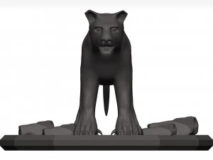 Black leopard 3D Model