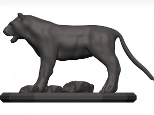 Black leopard 3D Model