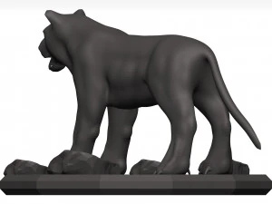 Black leopard 3D Model