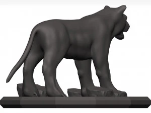 Black leopard 3D Model