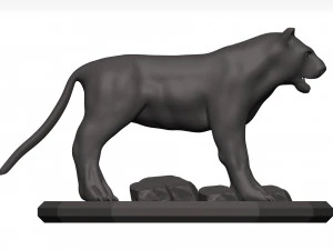 Black leopard 3D Model