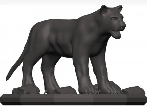 Black leopard 3D Model