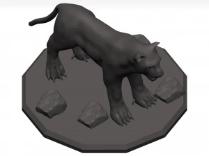 Black leopard 3D Model
