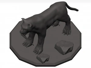 Black leopard 3D Model