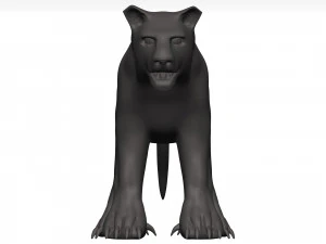 Black leopard 3D Model
