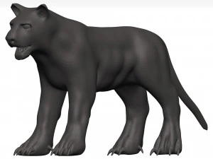 Black leopard 3D Model
