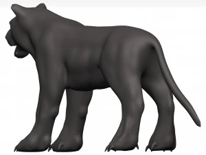 Black leopard 3D Model