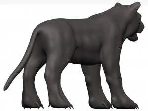 Black leopard 3D Model