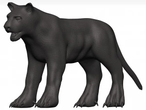 Black leopard 3D Model