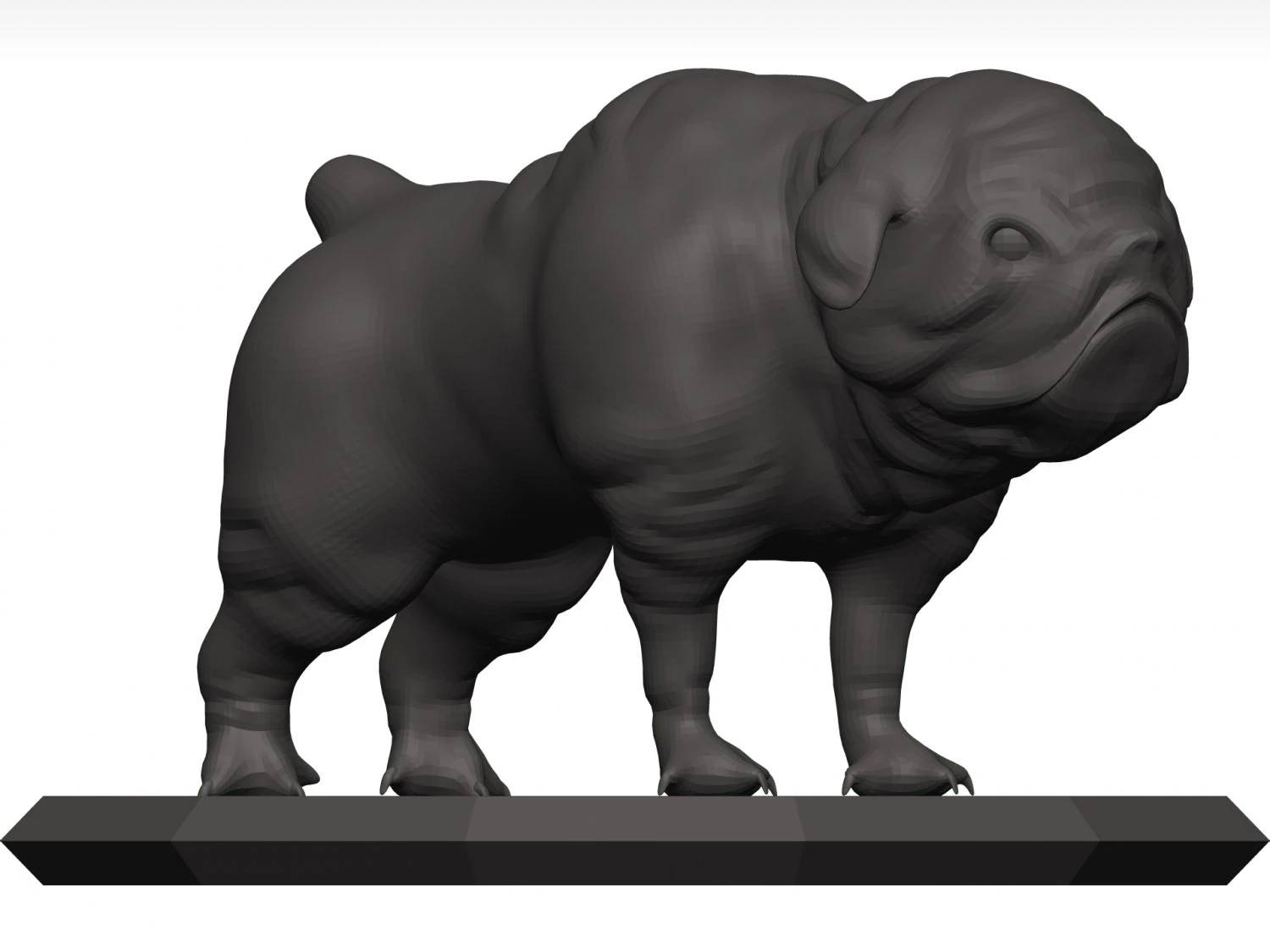 Bulldog 3D Model .c4d .max .obj .3ds .fbx .stl .blend