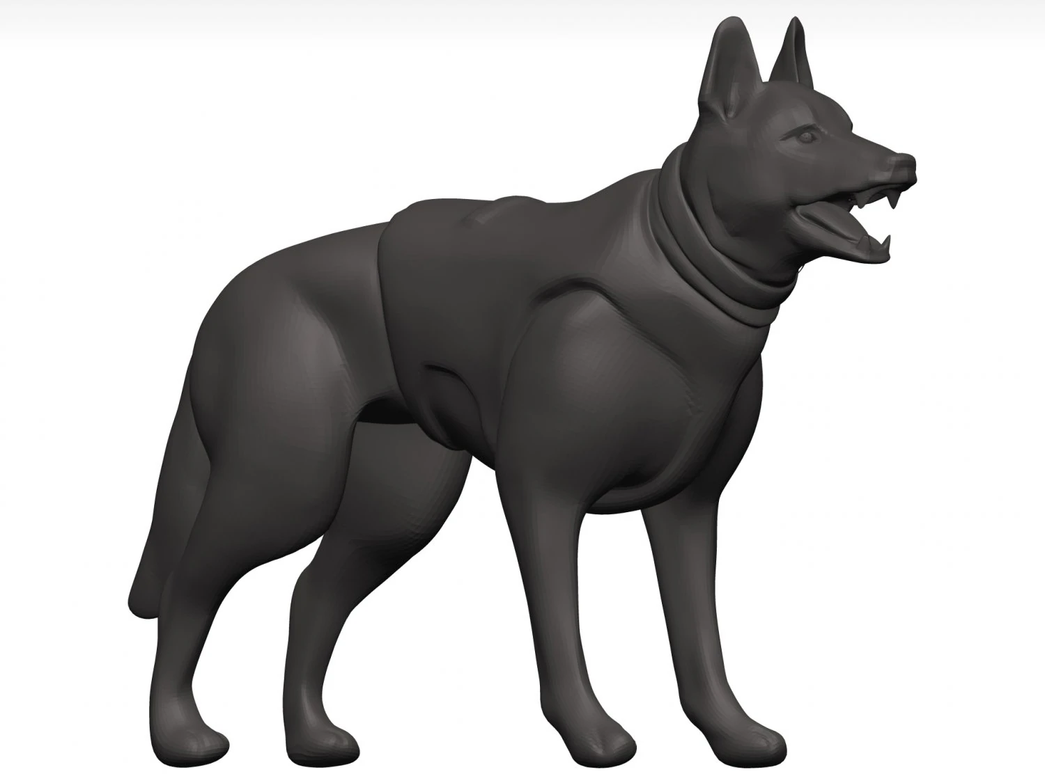 German shepherd 3D Model .c4d .max .obj .3ds .fbx .stl .blend
