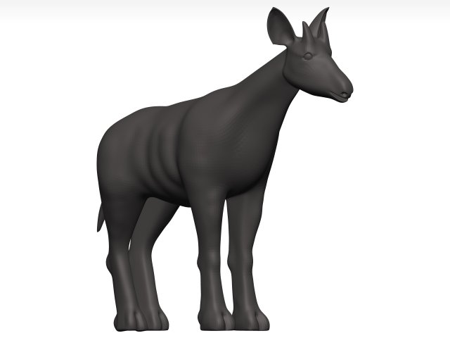 Okapi Model 3D .c4d .max .obj .3ds .fbx .stl .blend 