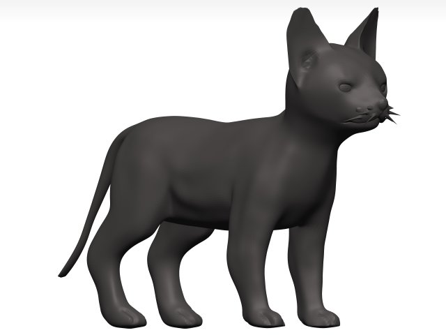 Cat 3D Model .c4d .max .obj .3ds .fbx .stl .blend 