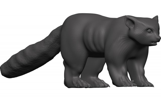 red panda Model 3D .c4d .max .obj .3ds .fbx .stl .blend