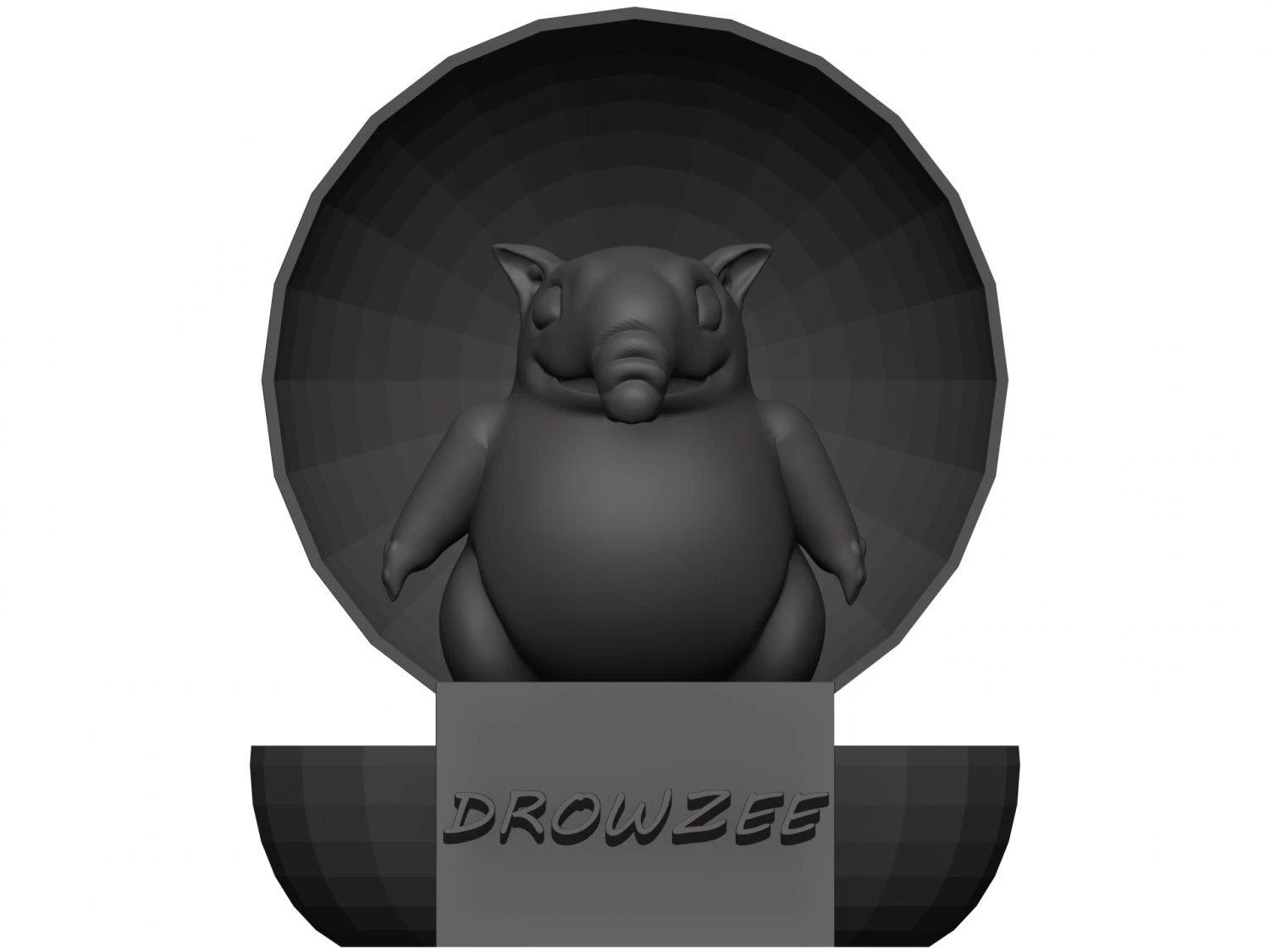 Drowzee 3D Model .c4d .max .obj .3ds .fbx .stl .blend