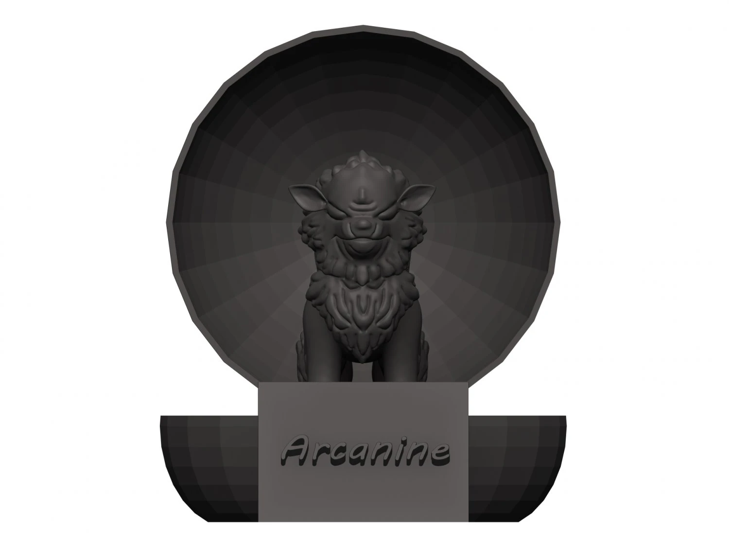 Arcanine 3D Model .c4d .max .obj .3ds .fbx .stl .blend 
