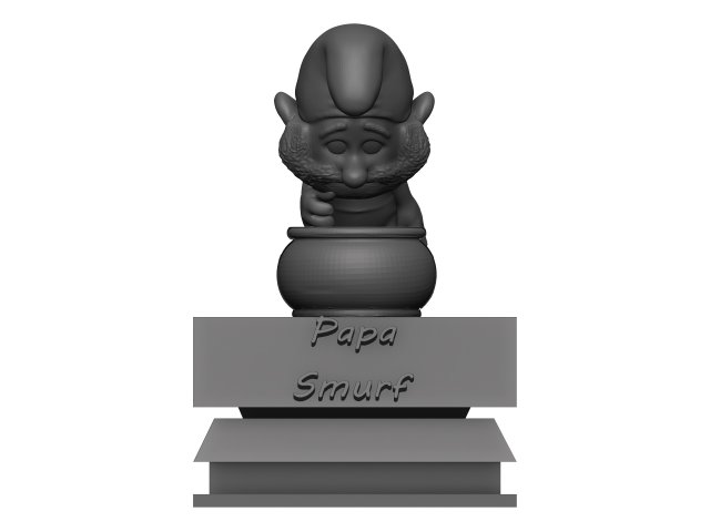 Papa smurf Model 3D .c4d .max .obj .3ds .fbx .stl .blend 
