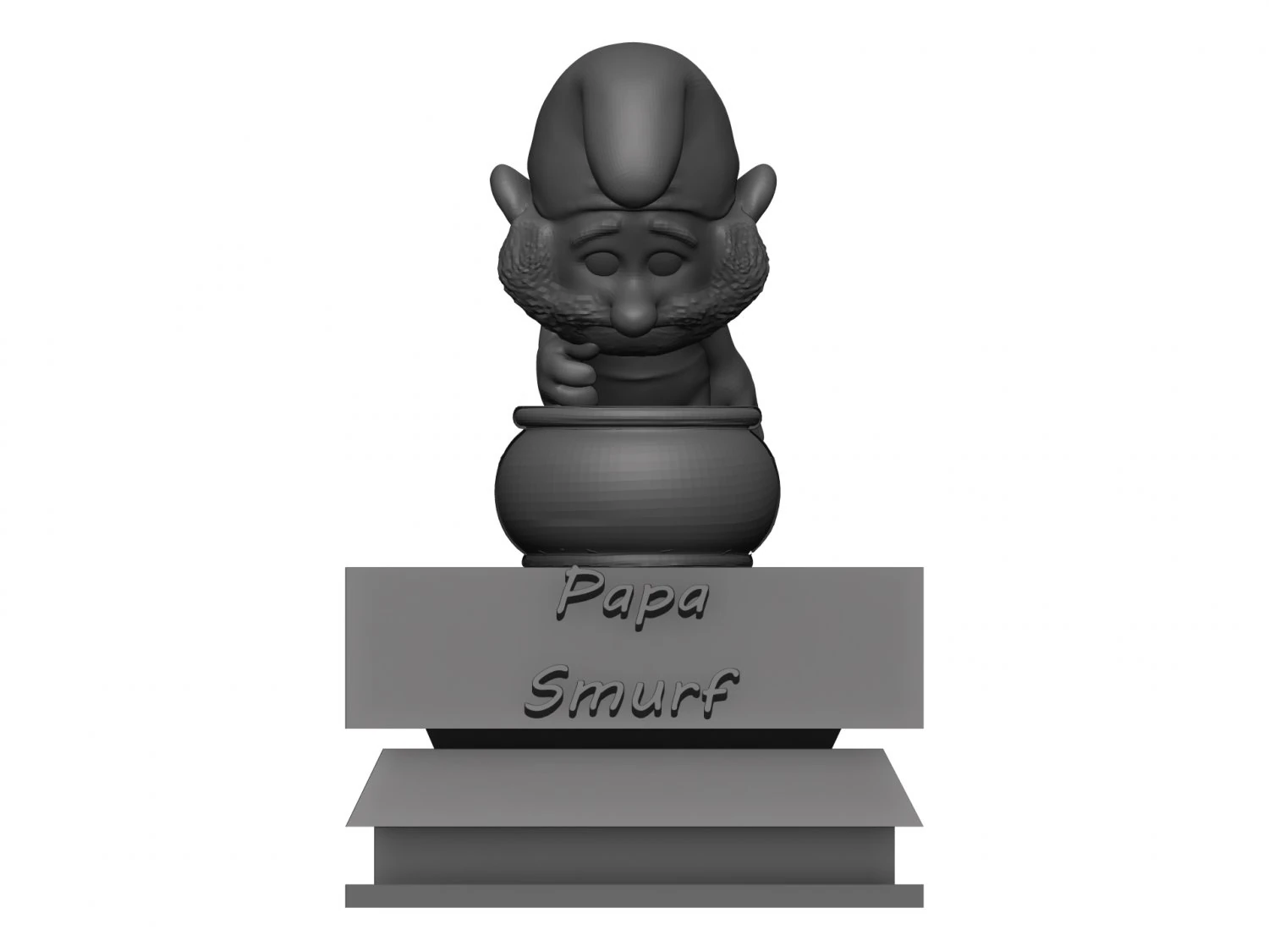 Papa smurf 3D Model .c4d .max .obj .3ds .fbx .stl .blend 