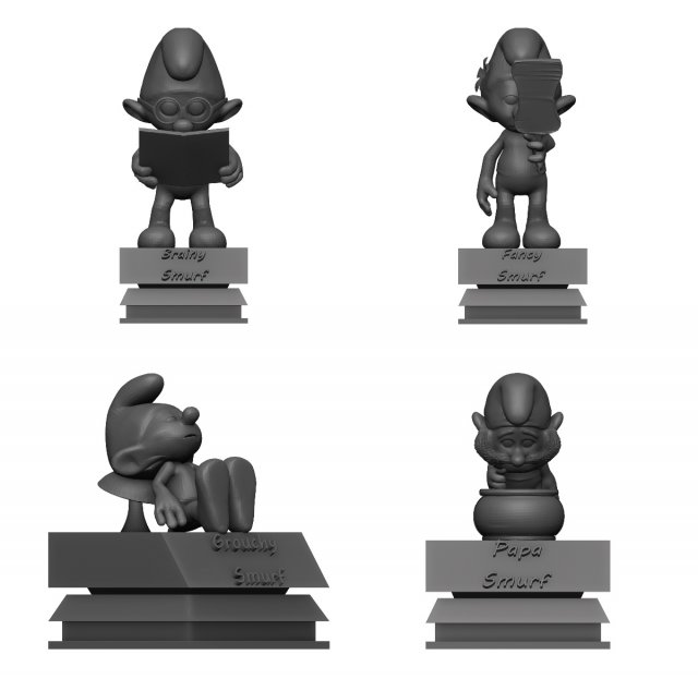 Smurf package 3D-Modell .c4d .max .obj .3ds .fbx .stl .blend 