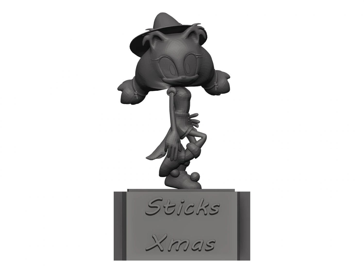 Sticks xmas 3D Model .c4d .max .obj .3ds .fbx .stl .blend 