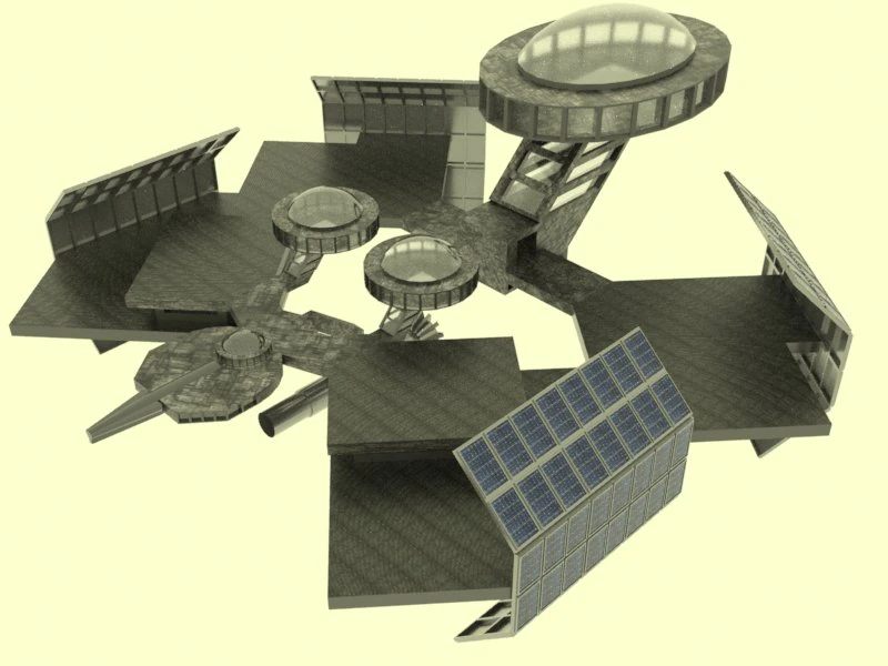 antonov - an spacestation 3D Model .c4d .max .obj .3ds .fbx .stl .blend 