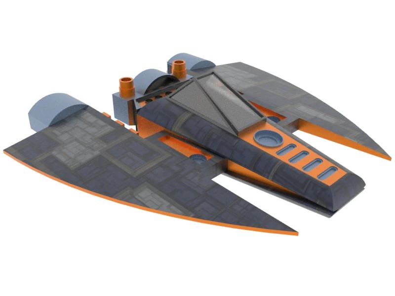 Antonov an spaceship 3D Model .c4d .max .obj .3ds .fbx .stl .blend