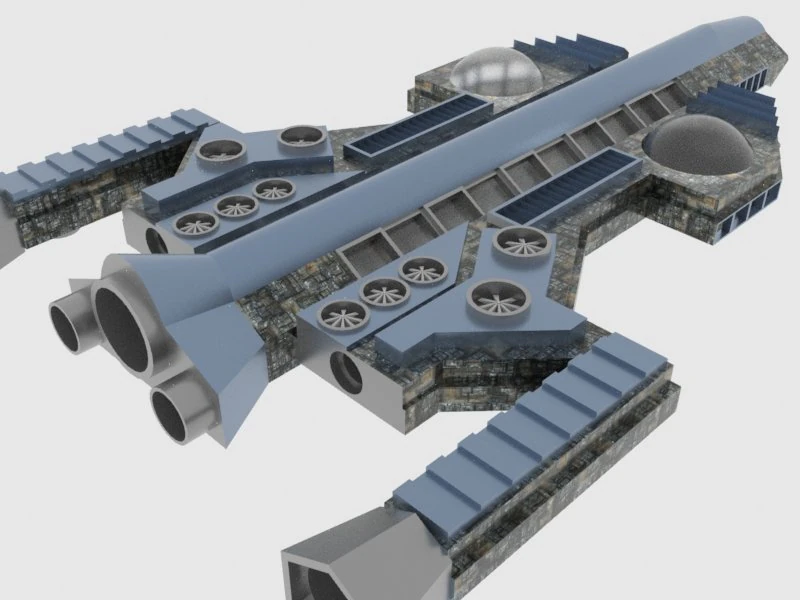 Antonov an te-900 spaceship 3D Model .c4d .max .obj .3ds .fbx .stl .blend