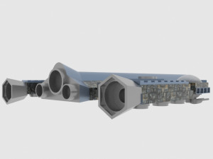 Antonov an te-900 spaceship 3D Model