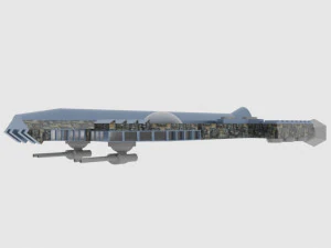 Antonov an te-900 spaceship 3D Model