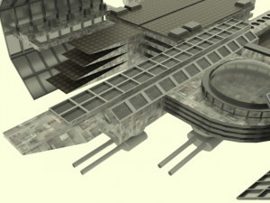 Antonov spaceship station Model 3D