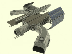 Antonov spaceship station Model 3D
