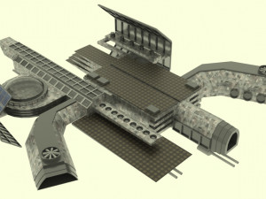 Antonov spaceship station Model 3D