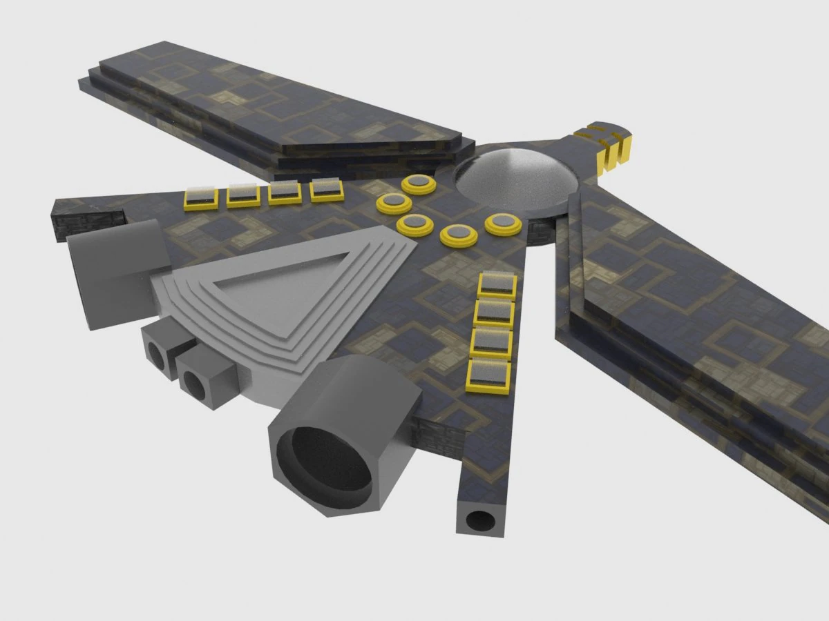 Cosmos 500-s spaceship 3D Model .c4d .max .obj .3ds .fbx .stl .blend