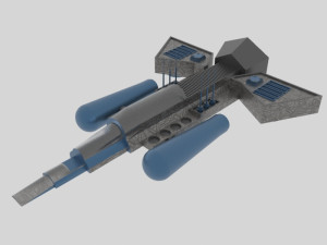 Cosmos 900-e spaceship 3D Model