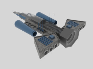Cosmos 900-e spaceship Model 3D