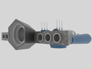 Cosmos 900-e spaceship Model 3D
