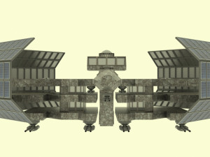 Cosmos space station Modello 3D