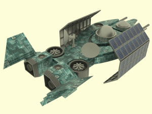 Es - 300 spaceship 3D Модель