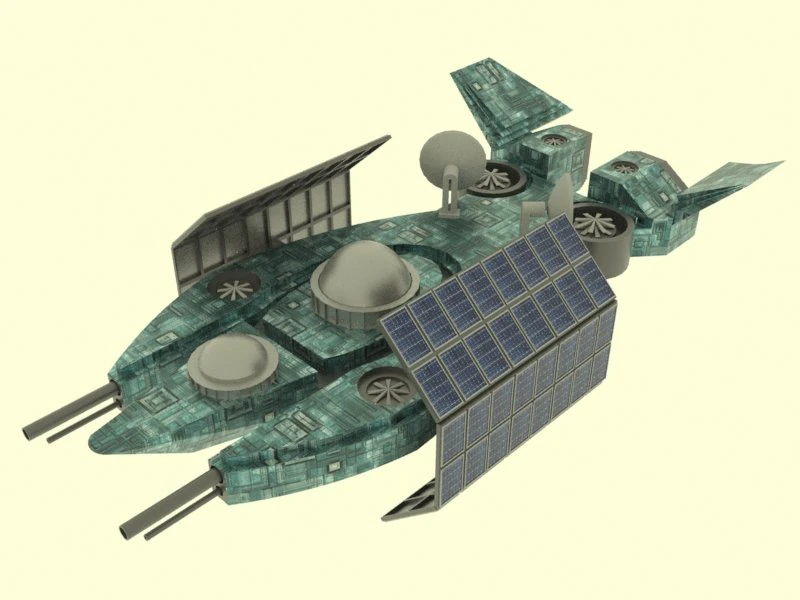 Es - 300 spaceship 3D Model .c4d .max .obj .3ds .fbx .stl .blend 